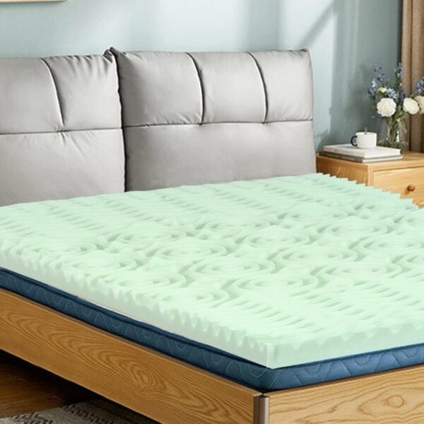 KOMFOTT Mattress Topper Twin, 3 Inch 5-Zone Ventilated Air Swirl Memory Foam Mattress Topper for Twin Size Bed - Image 8