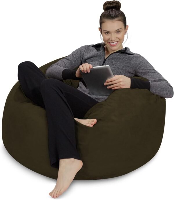 Sofa Sack Bean Bag Chair - Plush, Ultra Soft - Memory Foam Bean Bag Chair with Microsuede Cover - Stuffed Foam Filled Furniture and Accessories for Dorm Room 3 Feet - Crocodile Green - Image 2