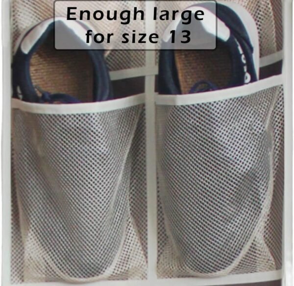 MISSLO Heavy Duty Organizer for Narrow Door with 12 Mesh Pockets (Brown) - Image 4