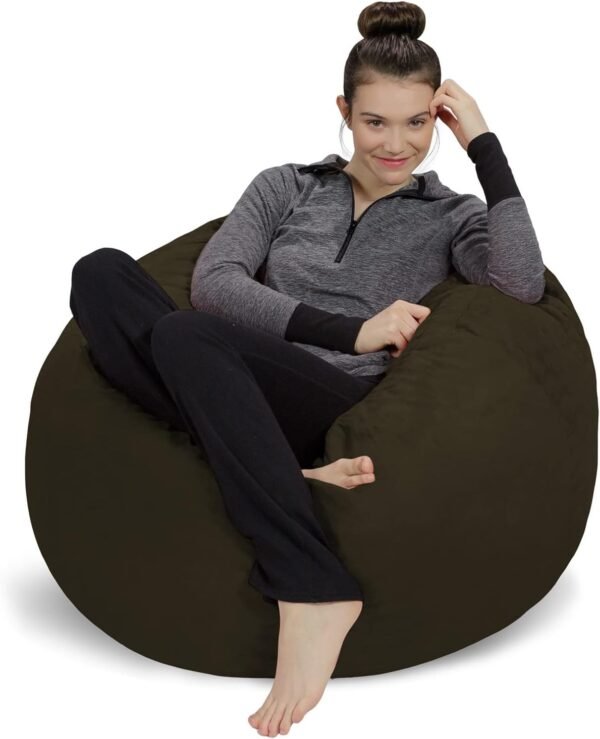 Sofa Sack Bean Bag Chair - Plush, Ultra Soft - Memory Foam Bean Bag Chair with Microsuede Cover - Stuffed Foam Filled Furniture and Accessories for Dorm Room 3 Feet - Crocodile Green
