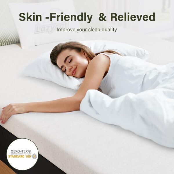 3 Inch Twin XL Mattress Topper,Memory Foam Mattress Pad with Removable & Washable Cover,Relieve Back Pain, Soft Firmness Feel for Single Bed, Dorm Room,CertiPUR-US Certified - Image 6