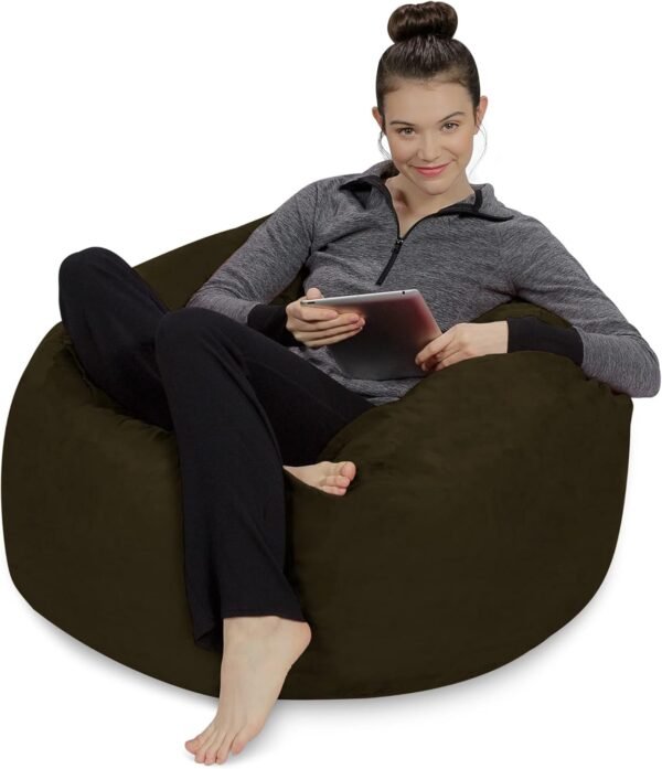 Sofa Sack Bean Bag Chair - Plush, Ultra Soft - Memory Foam Bean Bag Chair with Microsuede Cover - Stuffed Foam Filled Furniture and Accessories for Dorm Room 3 Feet - Crocodile Green - Image 4