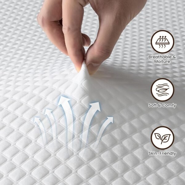 3 Inch Firm Mattress Topper Twin, Firm Gel Memory Foam Mattress Topper, Single Bed Topper for Back Pain Relief - Image 5
