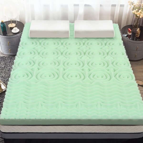 KOMFOTT Mattress Topper Twin, 3 Inch 5-Zone Ventilated Air Swirl Memory Foam Mattress Topper for Twin Size Bed - Image 2