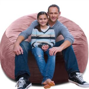 Bean Bag Chairs, Memory Foam Bean Bag Chair for Adults/Teens/Kids, Velvet Lazy Sofa Furniture with Removable High-Rebound Memory Foam for Living Room Bedroom College Dorm