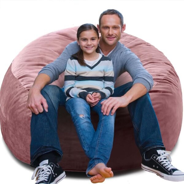 Bean Bag Chairs, Memory Foam Bean Bag Chair for Adults/Teens/Kids, Velvet Lazy Sofa Furniture with Removable High-Rebound Memory Foam for Living Room Bedroom College Dorm