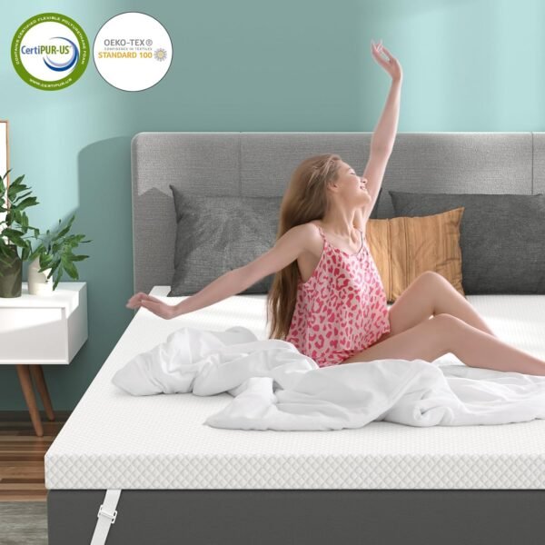 3 Inch Firm Mattress Topper Twin, Firm Gel Memory Foam Mattress Topper, Single Bed Topper for Back Pain Relief - Image 7