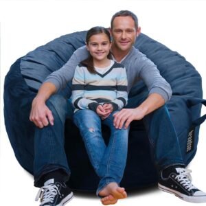 Bean Bag Chairs, Memory Foam Bean Bag Chair for Adults/Teens/Kids, Velvet Lazy Sofa Furniture with Removable High-Rebound Memory Foam for Living Room Bedroom College Dorm