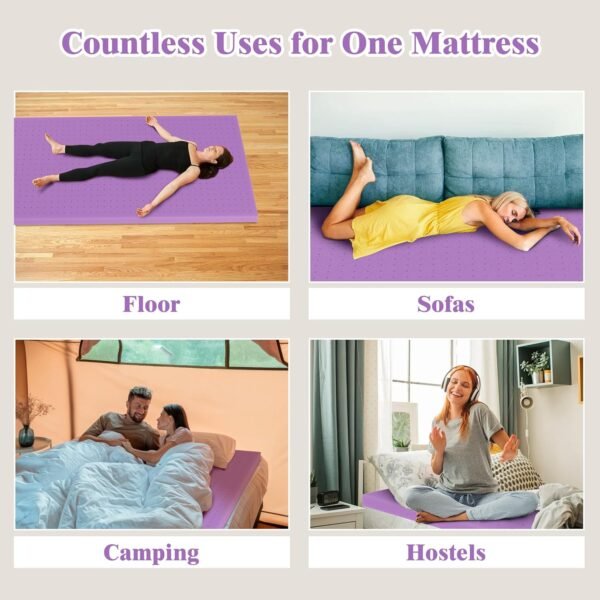 3 Inch Memory Foam Mattress Topper, Cooling Gel Mattress Topper for Full(54"x75") Size Bed, Soft Mattress Topper,Back Pain Pressure Relief, Ventilated, No Flavor, CertiPUR-US Certified - Image 7