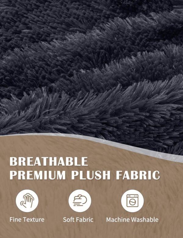 Bean Bag Chairs for Adults Teens Convertible Chair Mattress, Bean Bags Chair with Removable Plush Cover, Sleeper Chair That Turns into Mattress, Full, Dark Grey - Image 5