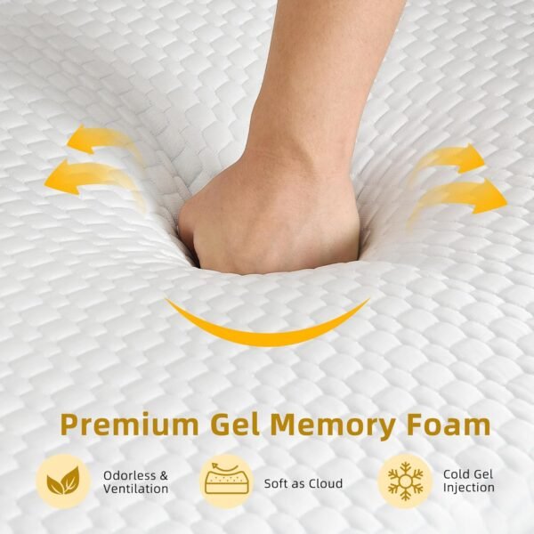 YITAHOME California King Mattress Topper, 3 Inch Cooling Memory Foam Bed Topper for Back Pain with Removable Soft Cover, CertiPUR-US Certified - Image 6