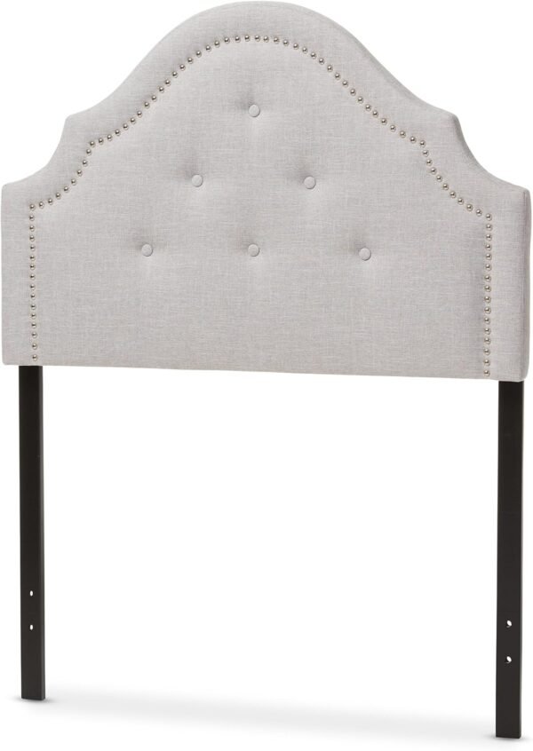 Baxton Studio Cora Modern and Contemporary Greyish Beige Fabric Upholstered Twin Size Headboard - Image 2
