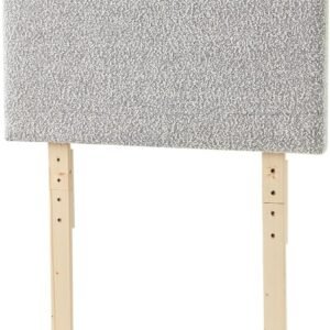 DormCo Villa Classic – College Headboard with Legs – Boucle Gray + Cream