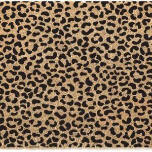 Cheetah Spot Pattern Door Mat | Animal Print Doormat | Premium Quality, Thick 100% Coir Coconut Husk Front & Made in The USA – Doormat 1613