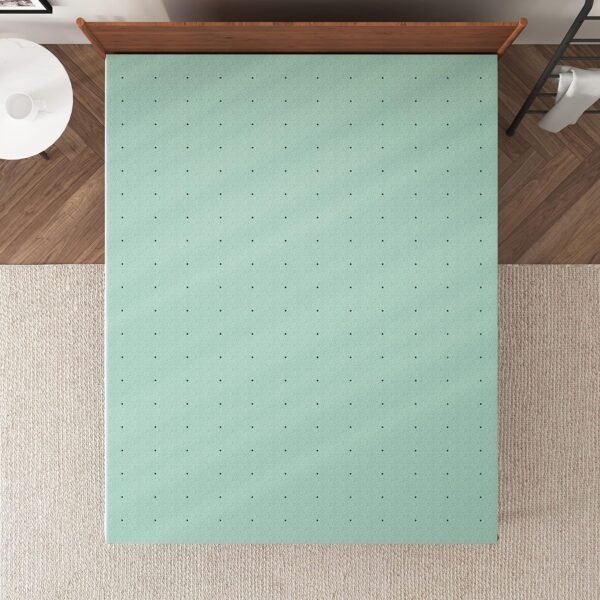 NapQueen 2 Inch Ventilated Green Tea Memory Foam Mattress Topper, Chic Green, CertiPUR-US Certified, Twin - Image 3