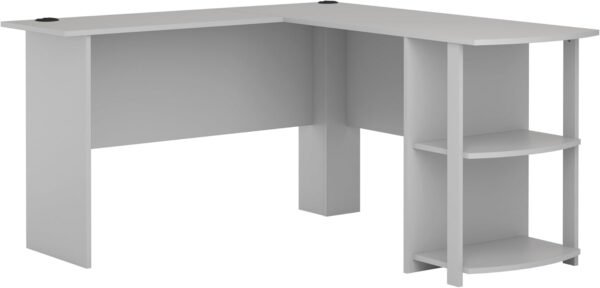 Ameriwood Home Dakota Bookshelves, Dove Gray L Shape Desk