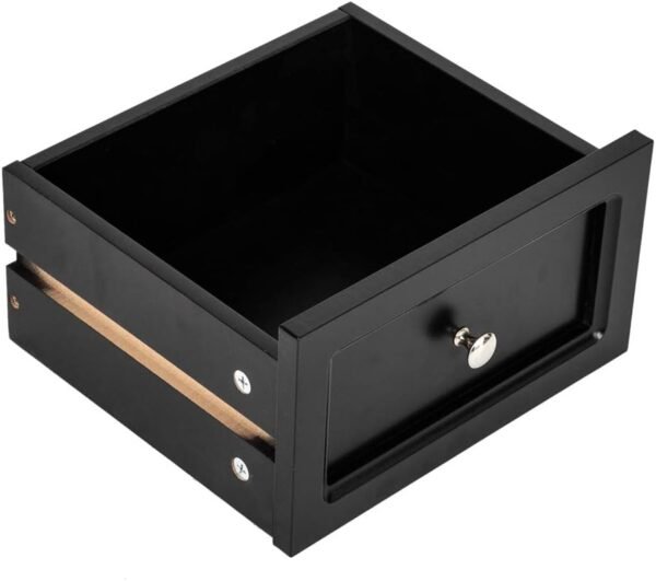 Nightstand with 2 Drawers, Country Style Night Stands for Bedrooms, Bed Side Table Cabinet/Night Stand for Small Spaces, College Dorm, Kids’ Room, Living Room (Black, 2-Pack) - Image 4