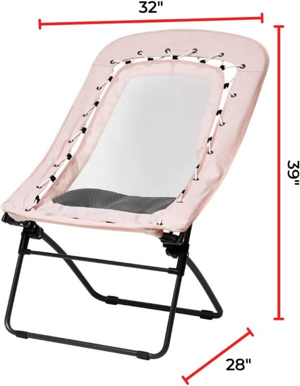 DormCo Sosik Bungee Mesh Lounger Chair - Rose Quartz - Image 3