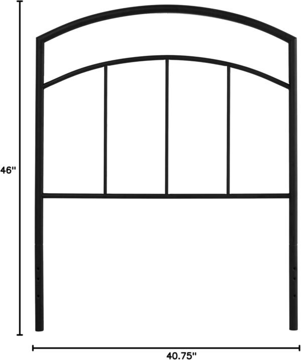 Hillsdale Furniture Hillsdale Julien without Bed Frame Twin Headboard, Textured Black - Image 2