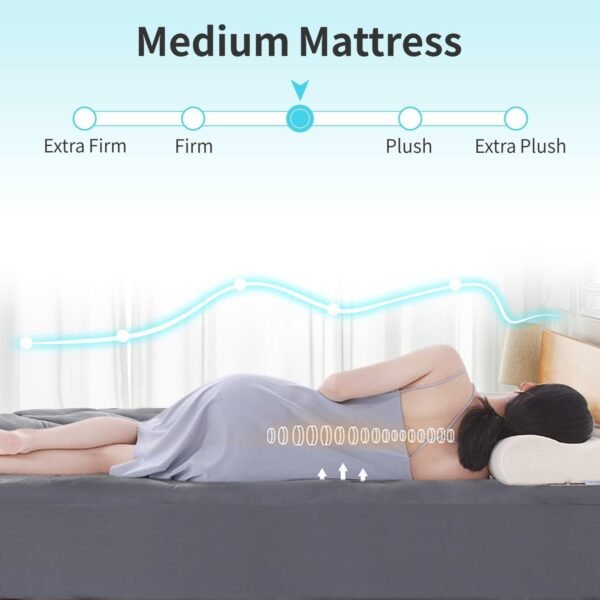 MUUEGM Queen Size Dual Layer 4 Inch Memory Foam Mattress Topper, 3 Inch Gel Memory Foam and 1 Inch Cooling Breathable Pillow Top Protector with Stretchable Pockets for 8-21 inches Mattress, Grey - Image 6