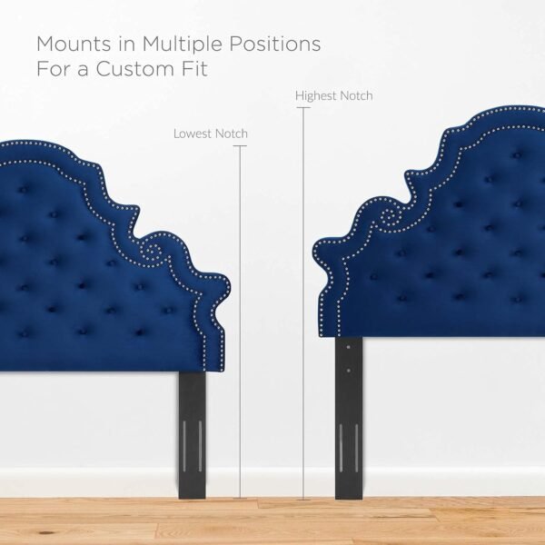 Modway Diana Tufted Performance Velvet Headboard, Twin, Navy - Image 2