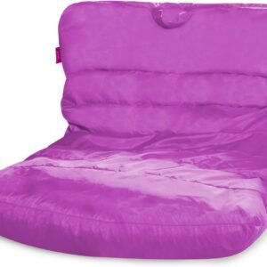 Posh Creations Structured Comfy Seat for Bedrooms and Dorm Rooms, Large Bean Bag Chair, Laguna Lounger, Purple