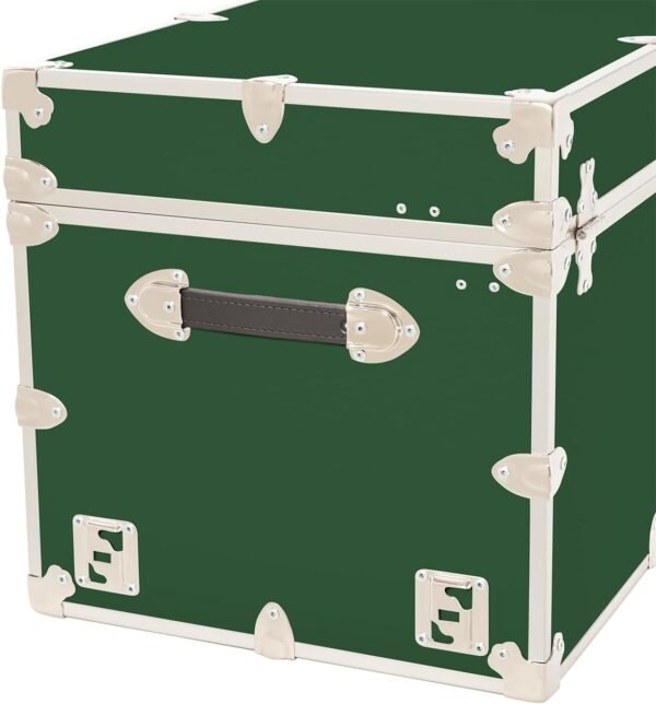 Rhino Trunk & Case Leather Embossed Vinyl XXL Trunk with Removable Wheels, College Chest, Home Storage, Student Footlocker, Strong Trunks, 1000+ Pounds Sitting Capacity 36"x18"x18" (Forest Green) - Image 8