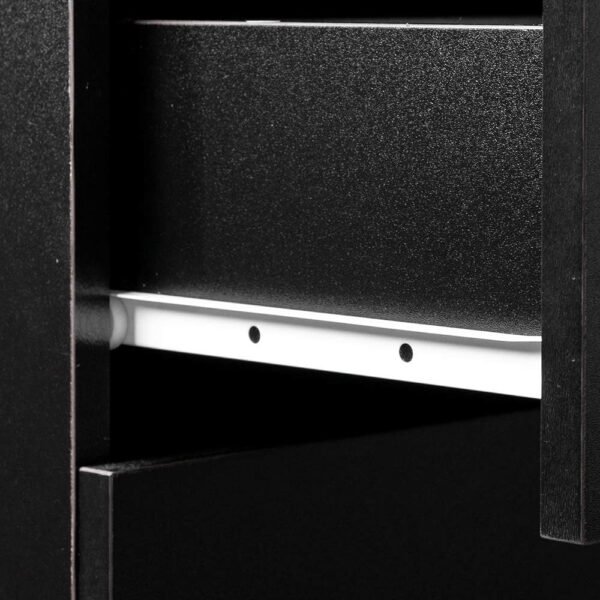 4 Drawer Nightstand, Black Night Stand for Bedroom, Modern 4 Drawer Dresser, Wood Bed Side Table/Night Stand with Drawers for Small Spaces, College Dorm, Kids' Room, Living Room 13" D X 26" W X 29" H - Image 8