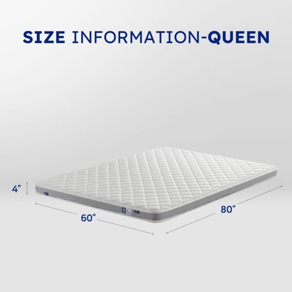 V3 Z Cube Mattress Topper, Dorm Topper, Premium 4 Inch Mattress Topper in A Box Mattress Two-Sided Mattress Plush Top Firm Bottom Edge Support Euro Top Memory Foam High Density Foam (Queen) - Image 8