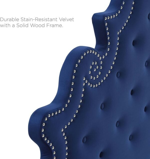 Modway Diana Tufted Performance Velvet Headboard, Twin, Navy - Image 7
