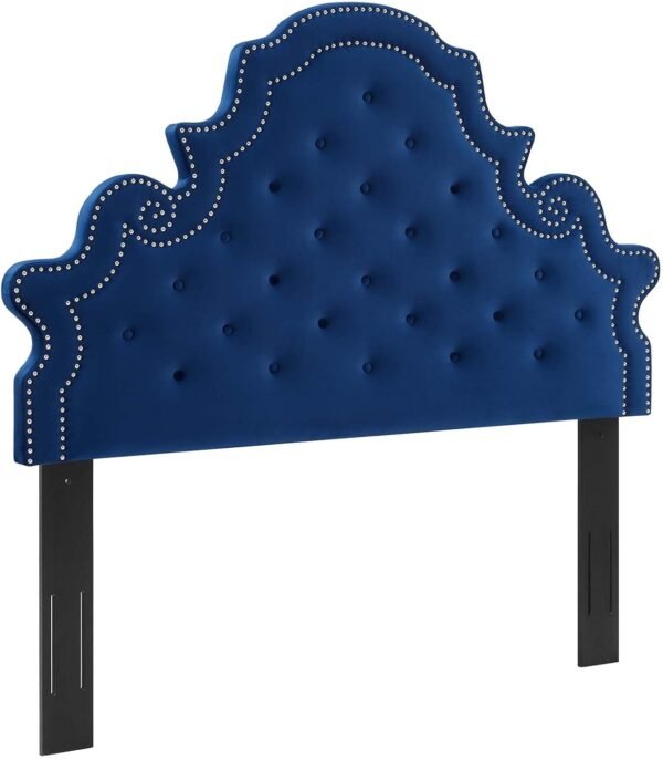 Modway Diana Tufted Performance Velvet Headboard, Twin, Navy - Image 3