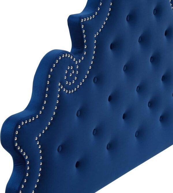 Modway Diana Tufted Performance Velvet Headboard, Twin, Navy - Image 4