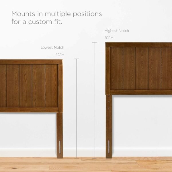Modway MOD-6216-WAL Robbie Twin Wood Headboard, Walnut - Image 2