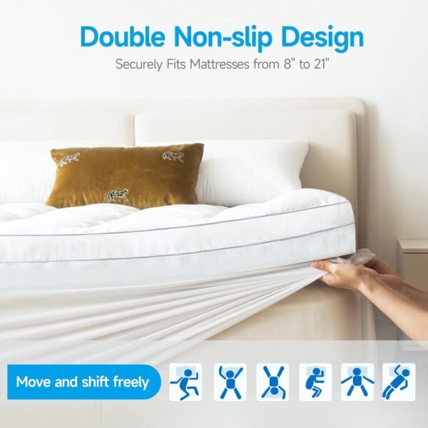 Choc Chick Dual Layer Twin Mattress Topper, 2 Inch Egg Crate Memory Foam Plus 1.5 Inch Pillow Top for Back Pain Relief, Cooling Bed Topper - Image 6