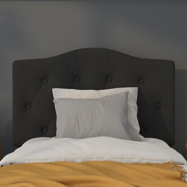 BizChair Tufted Upholstered Twin Size Headboard in Black Fabric - Image 4