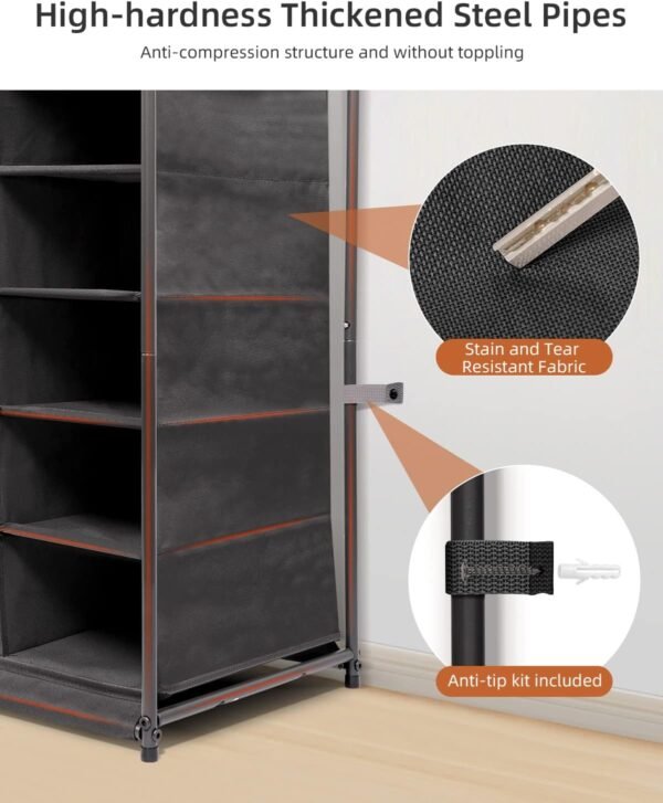 MULISOFT 5-Tier Shoe Cubby with 20-Grid Storage, Shoe Rack Organizer for Maintaining Shoes, Stackable Cubby Shoe Rack, Easy-to-Mobile Shoe Organizer Cubby for Entryway, Closet, Bedroom, Garage, Black - Image 8