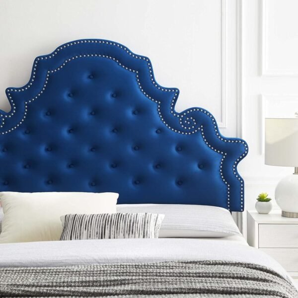 Modway Diana Tufted Performance Velvet Headboard, Twin, Navy - Image 9