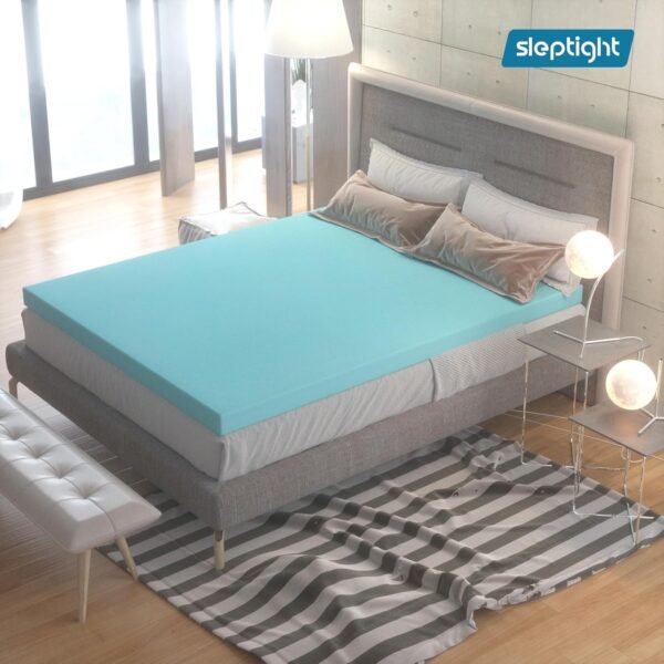 3 inches Foam Mattress Topper Twin XL in a Box，Twin XL Size Bed Topper for Pressure Relief ，CertiPUR-US Certified 80 * 39 inches Mattress Pads Blue - Image 6