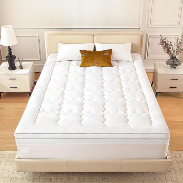 Choc Chick Dual Layer Twin Mattress Topper, 2 Inch Egg Crate Memory Foam Plus 1.5 Inch Pillow Top for Back Pain Relief, Cooling Bed Topper - Image 8