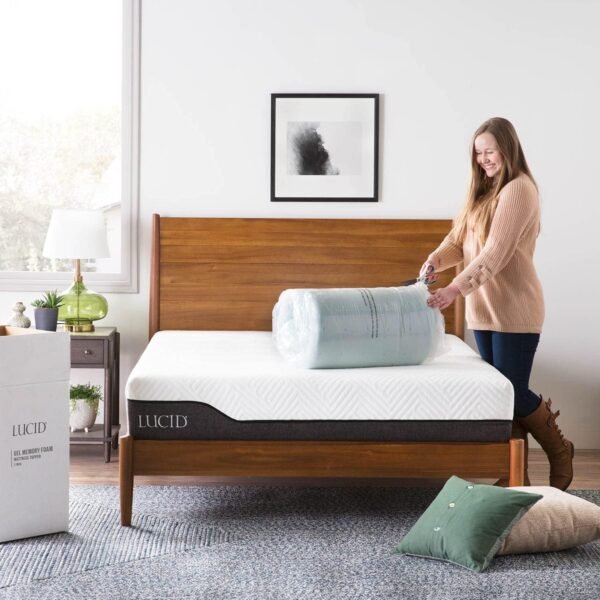 LUCID Mattress Topper, Twin XL, 3 Inch, Memory Foam - Gel Infused Mattress Topper - CertiPUR Certified - Image 5
