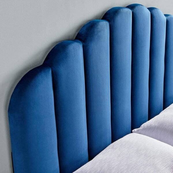 Modway Veronique Channel Tufted Performance Velvet Upholstered King/California King Headboard in Navy - Image 9