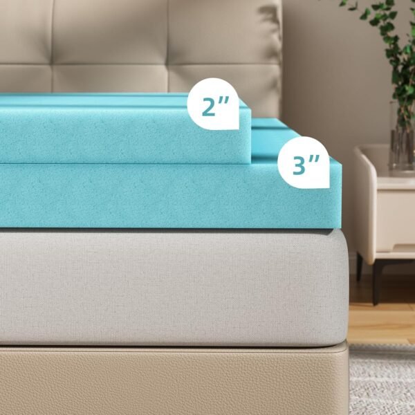 BedsPick 3 Inch King Mattress Topper, Foam Mattress Pad, King Size Foam Toppers, King Bed Mattress Pads for Sleeper Sofa, RV, Camper, CertiPUR-US Certified - Image 3