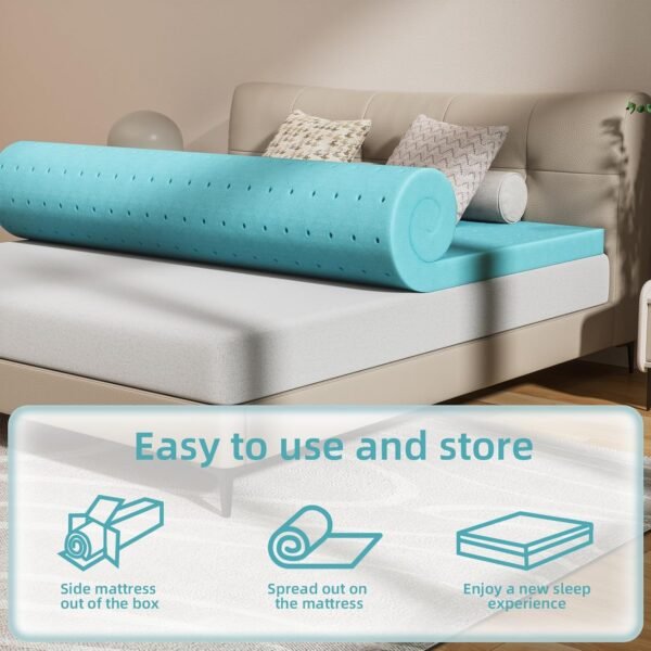 BedsPick 3 Inch King Mattress Topper, Foam Mattress Pad, King Size Foam Toppers, King Bed Mattress Pads for Sleeper Sofa, RV, Camper, CertiPUR-US Certified - Image 4