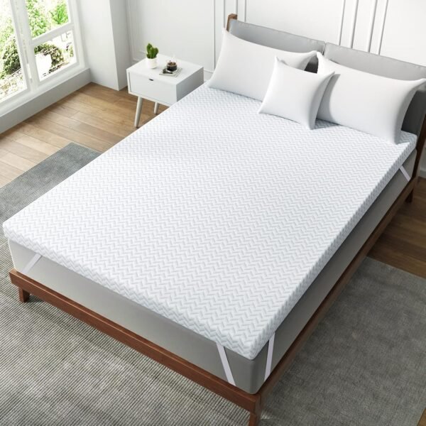 Maxzzz Firm Mattress Topper Queen, 4 Inch Memory Foam Mattress Topper with High Density Foam for Back Pain & Pressure Relief, Certipur-Us & Oeko-Tex Certified - Image 3