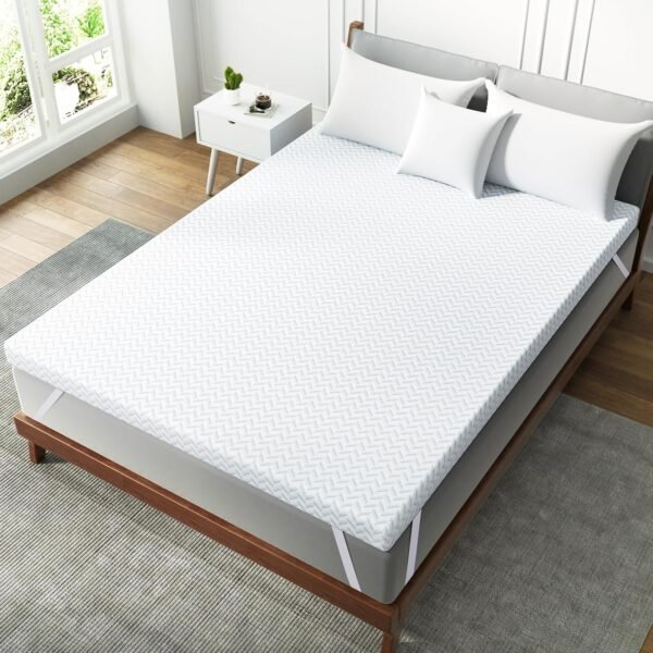 Maxzzz 3 Inch Gel Memory Foam Mattress Topper King Size High Density Bed Mattress Topper Pressure Relief Bed Topper with Remover Soft Cover, Certipur-Us & Oeko-Tex Certified - Image 4