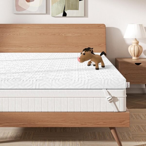 2 Inch Gel Memory Foam Mattress Topper Twin, Plush Foam Mattress Topper, Meidum Soft Foam Bed Topper for Pressure Relief, Removable Cover, CertiPUR-US Certified