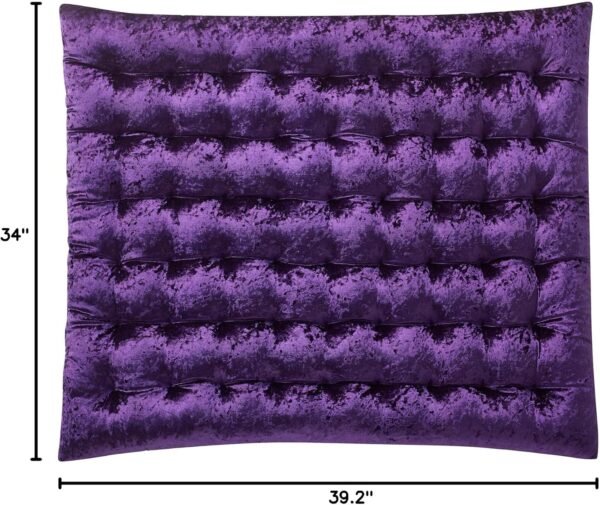 DormCo Rainha Cushion Tufted College Headboard - Velvet Crush - Dark Purple Reign - Image 3