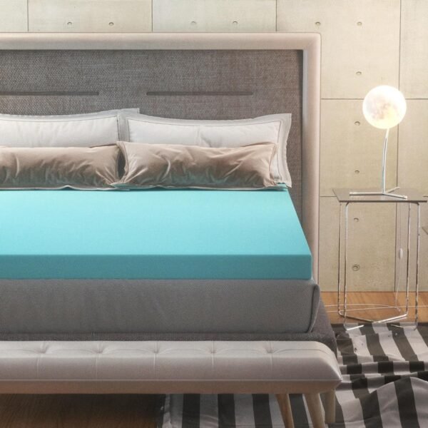 3 inches Foam Mattress Topper Twin XL in a Box，Twin XL Size Bed Topper for Pressure Relief ，CertiPUR-US Certified 80 * 39 inches Mattress Pads Blue