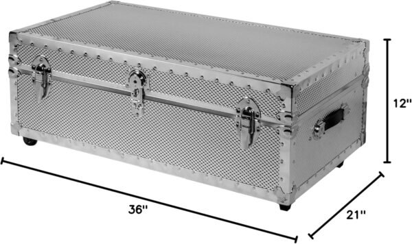 DormCo Underbed Steel Trunk - USA Made - Embossed - Image 8