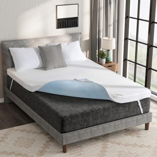 2 Inch Gel Memory Foam Twin XL Mattress Topper with Removable Cover, CertiPUR-US Certified, Cooling Sleep, Pressure Relief, 38"×80"×2"